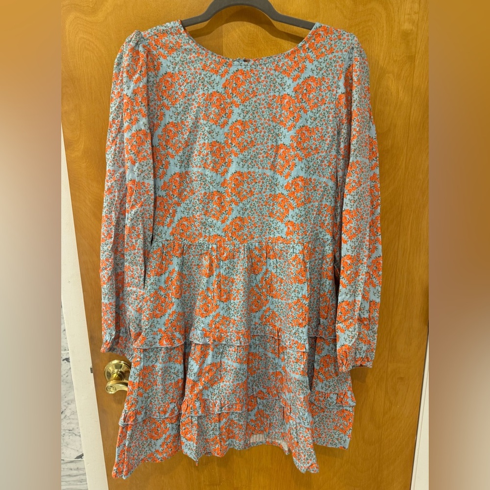 Blue and Orange Floral Dress by Roller Rabbit